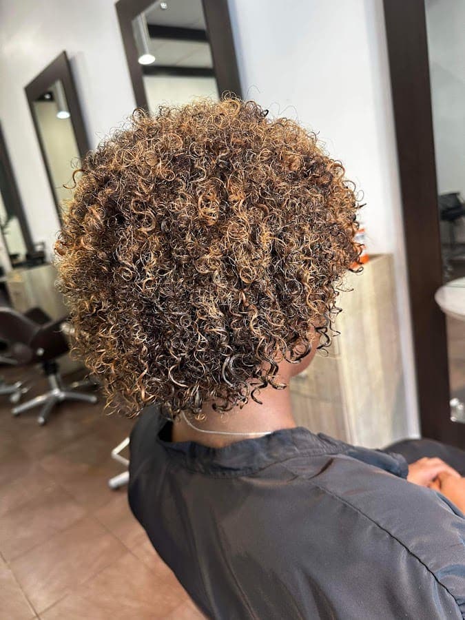 Photo de Ajania, soin du cheveu bouclé, frisé, crépu, métissé,